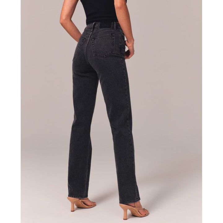 Abercrombie & Fitch The '90s Straight High Rise in Black - Size 00