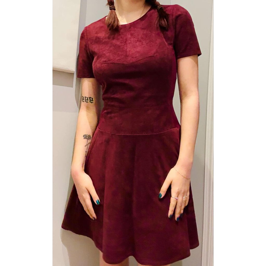 BCBG Max Azria Darra Faux Suede Dress - Size 2