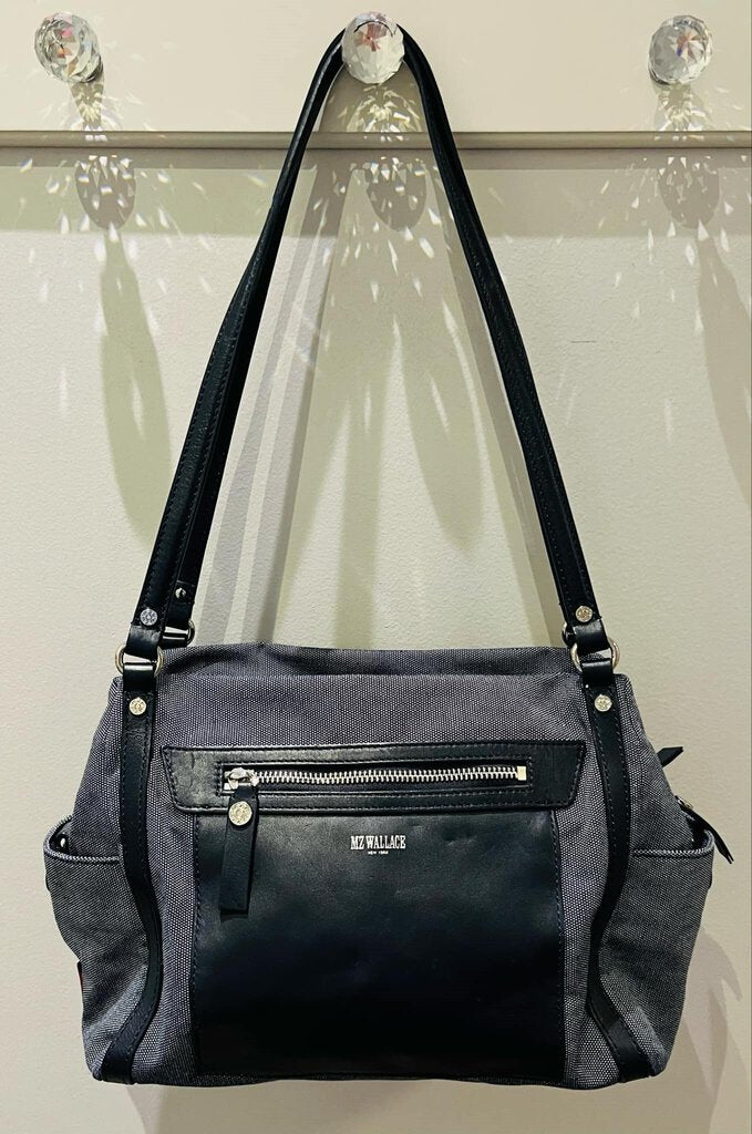MZ Wallace Blue Black Shoulder Handbag Tote