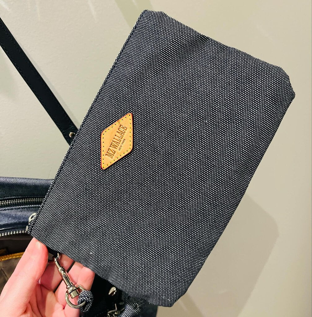 MZ Wallace Blue Black Shoulder Handbag Tote