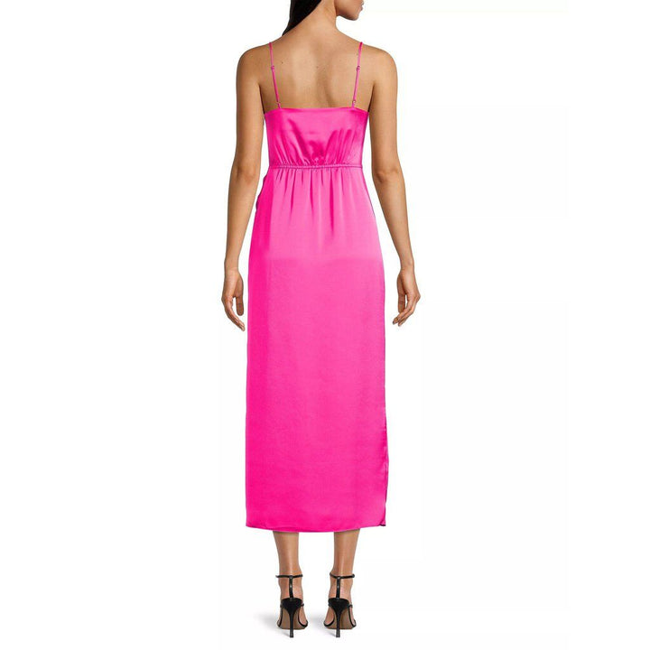 Milly NWT Lilliana Ruched Satin Cowlneck Slipdress - Size 8