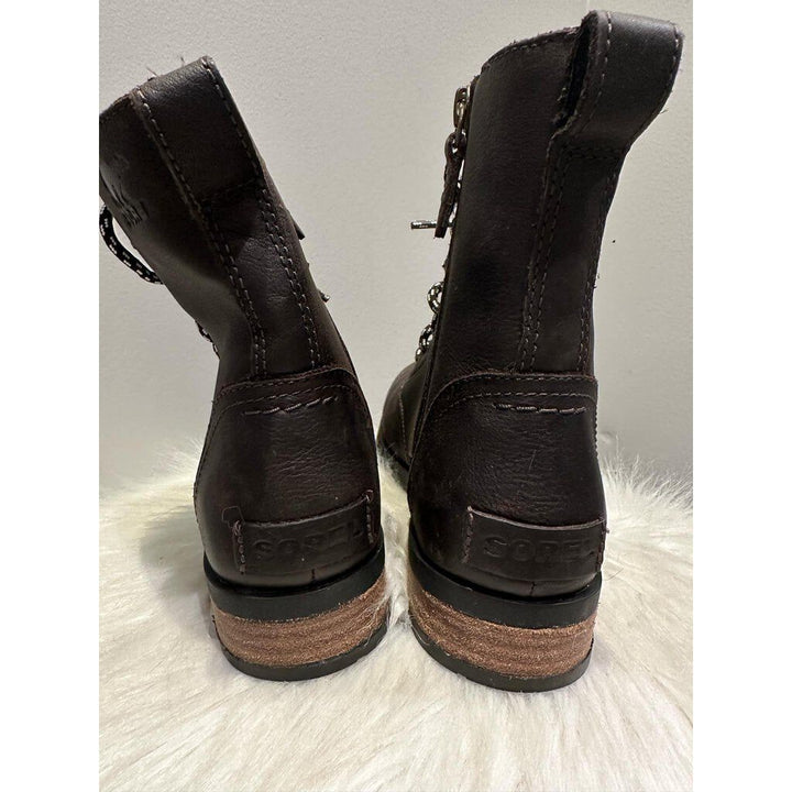 Sorel Emelie Leather Ankle Boots - Size 6