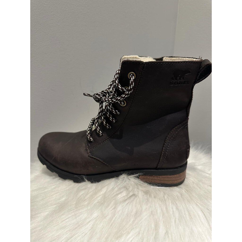Sorel Emelie Leather Ankle Boots - Size 6