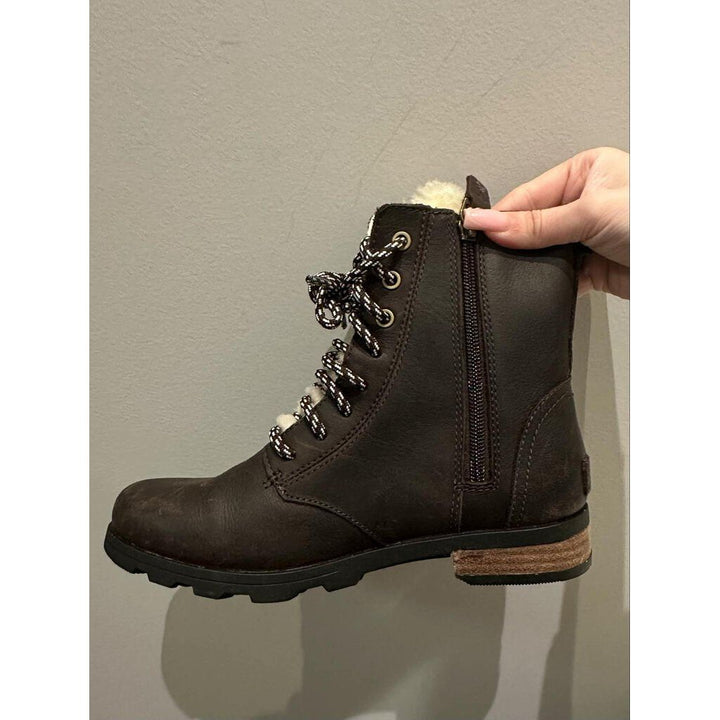 Sorel Emelie Leather Ankle Boots - Size 6
