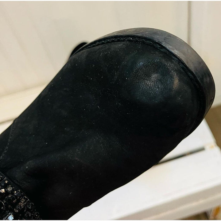Kurt Geiger Carvela Black Studded Buckle Booties - Size 39