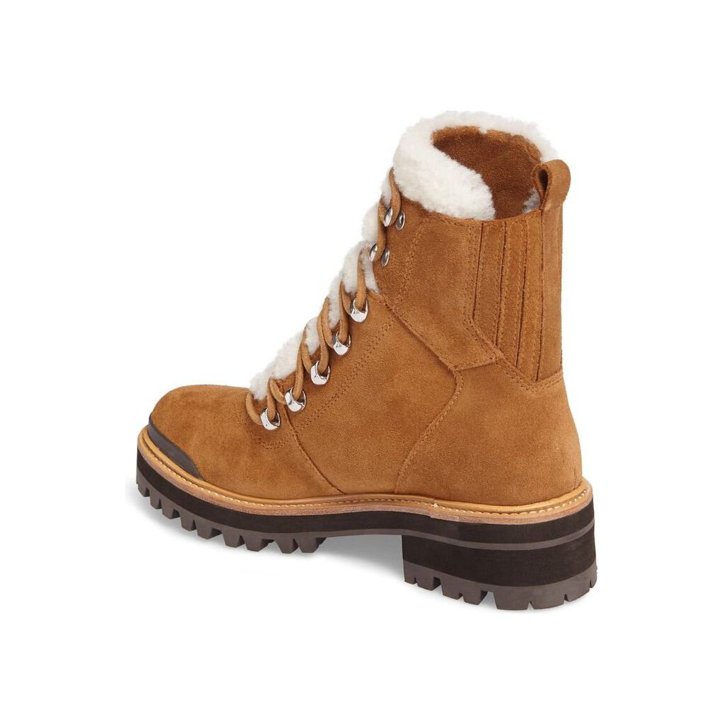 Marc Fisher Izzie Genuine Shearling Lugsole Ankle Boot - Size 6