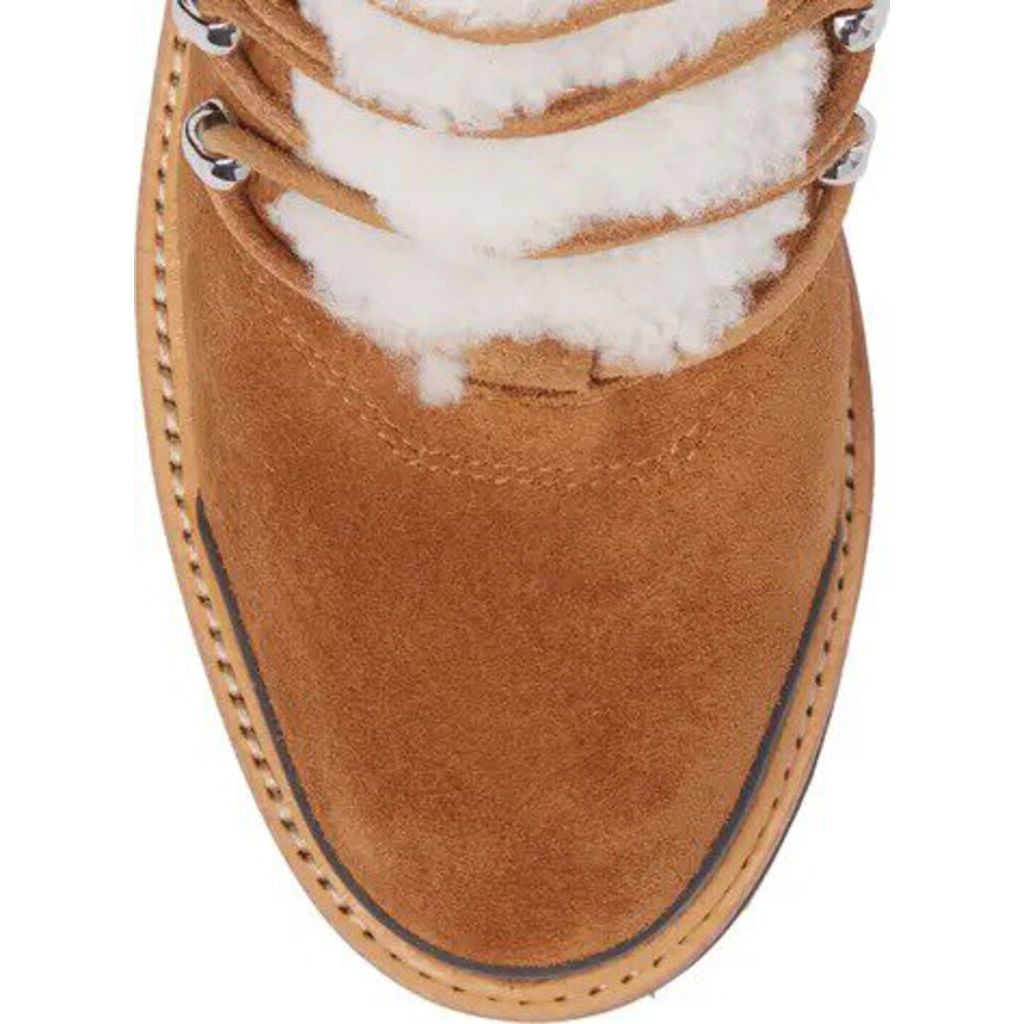 Marc Fisher Izzie Genuine Shearling Lugsole Ankle Boot - Size 6