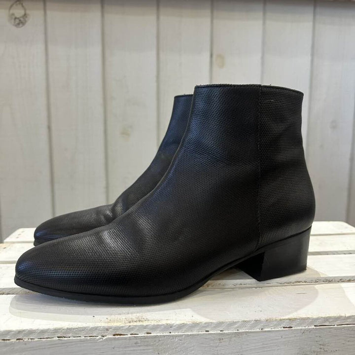 Aquatalia Fuoco Embossed Calf Ankle Booties - Size 10