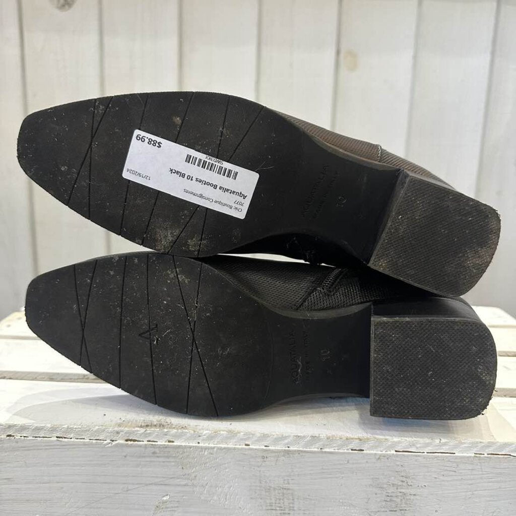 Aquatalia Fuoco Embossed Calf Ankle Booties - Size 10