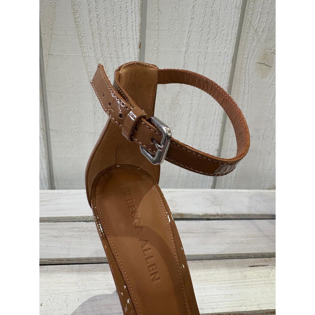 Rebecca Allen Two Strap Heels in Nude - Size 9