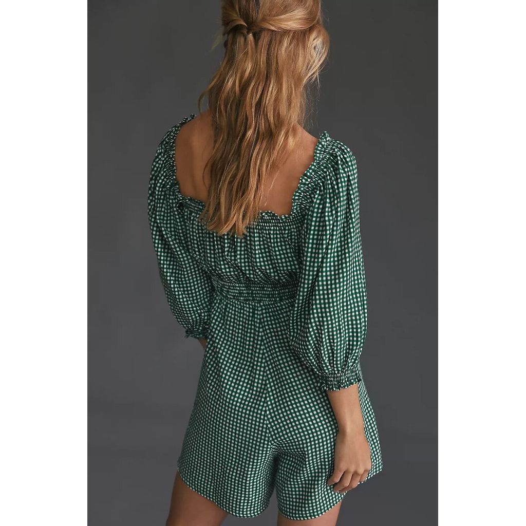 Faithful The Brand Odessa Linen Romper - Size 6