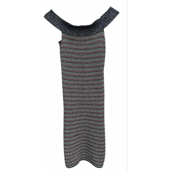 Missoni Sparkly Off the Shoulder Bodycon Mini Dress - Size 38