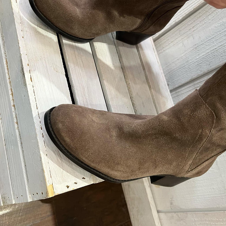 Vince Camuto Leather Studded Below The Knee Boots - Size 7.5