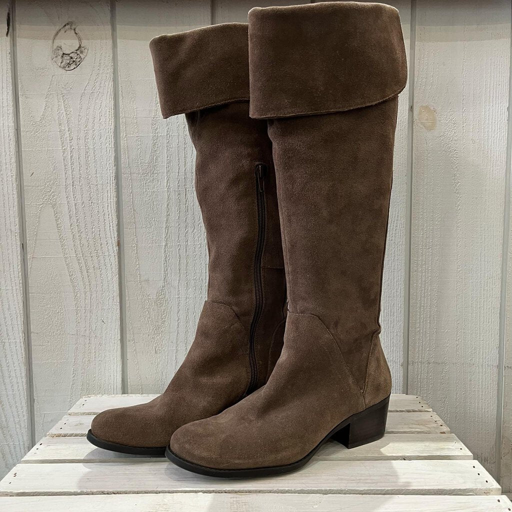 Vince Camuto Leather Studded Below The Knee Boots - Size 7.5