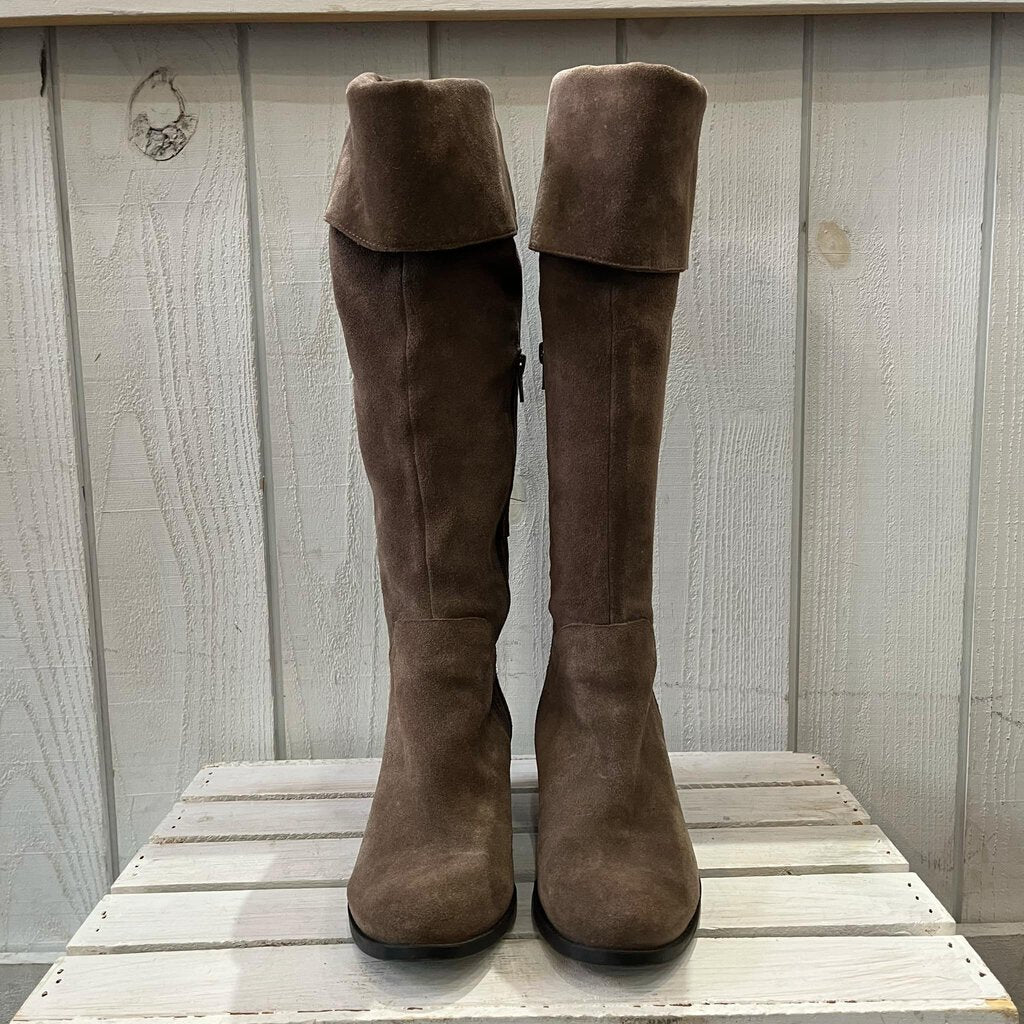 Vince Camuto Leather Studded Below The Knee Boots - Size 7.5