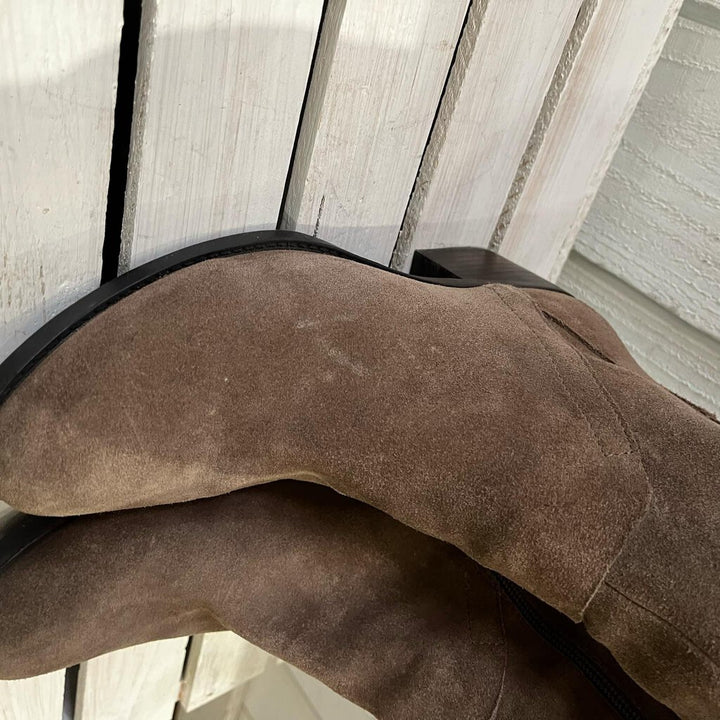 Vince Camuto Leather Studded Below The Knee Boots - Size 7.5