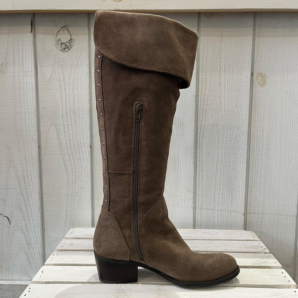 Vince Camuto Leather Studded Below The Knee Boots - Size 7.5