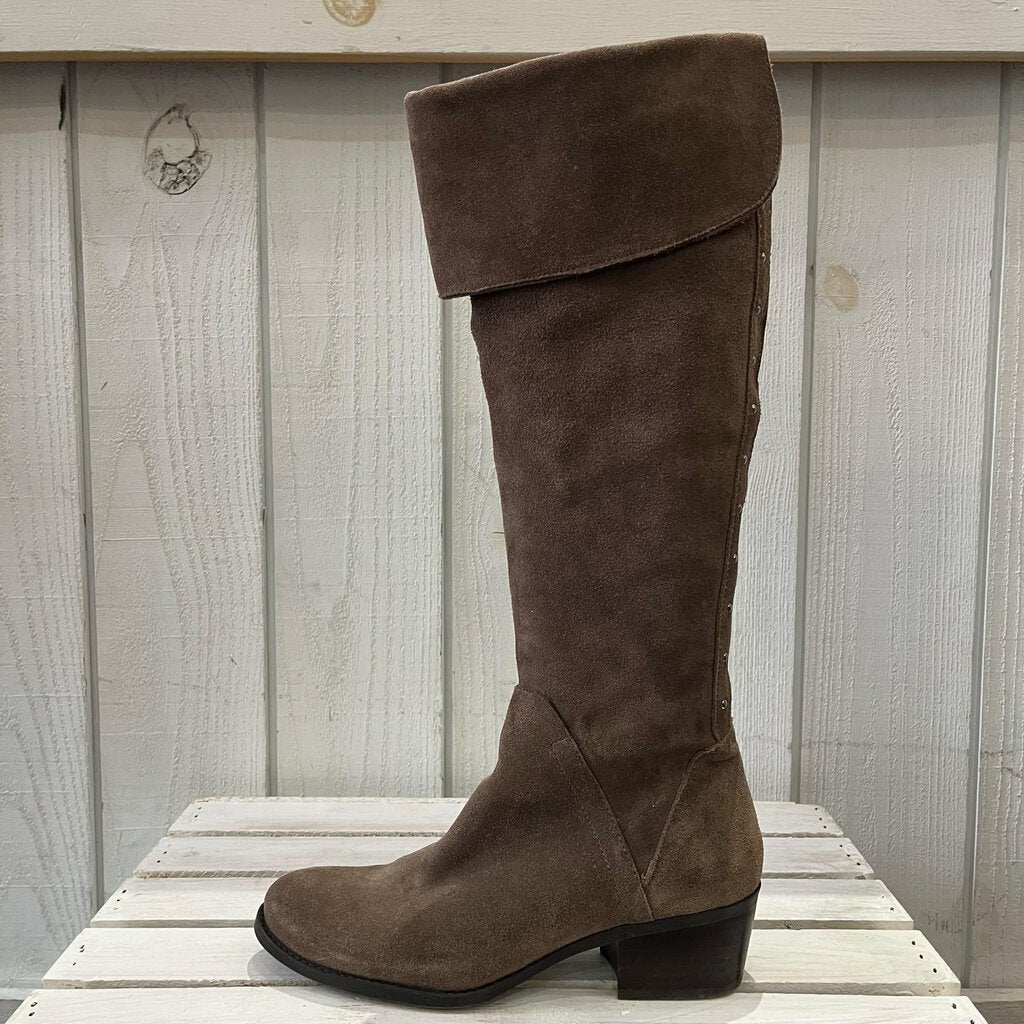 Vince Camuto Leather Studded Below The Knee Boots - Size 7.5