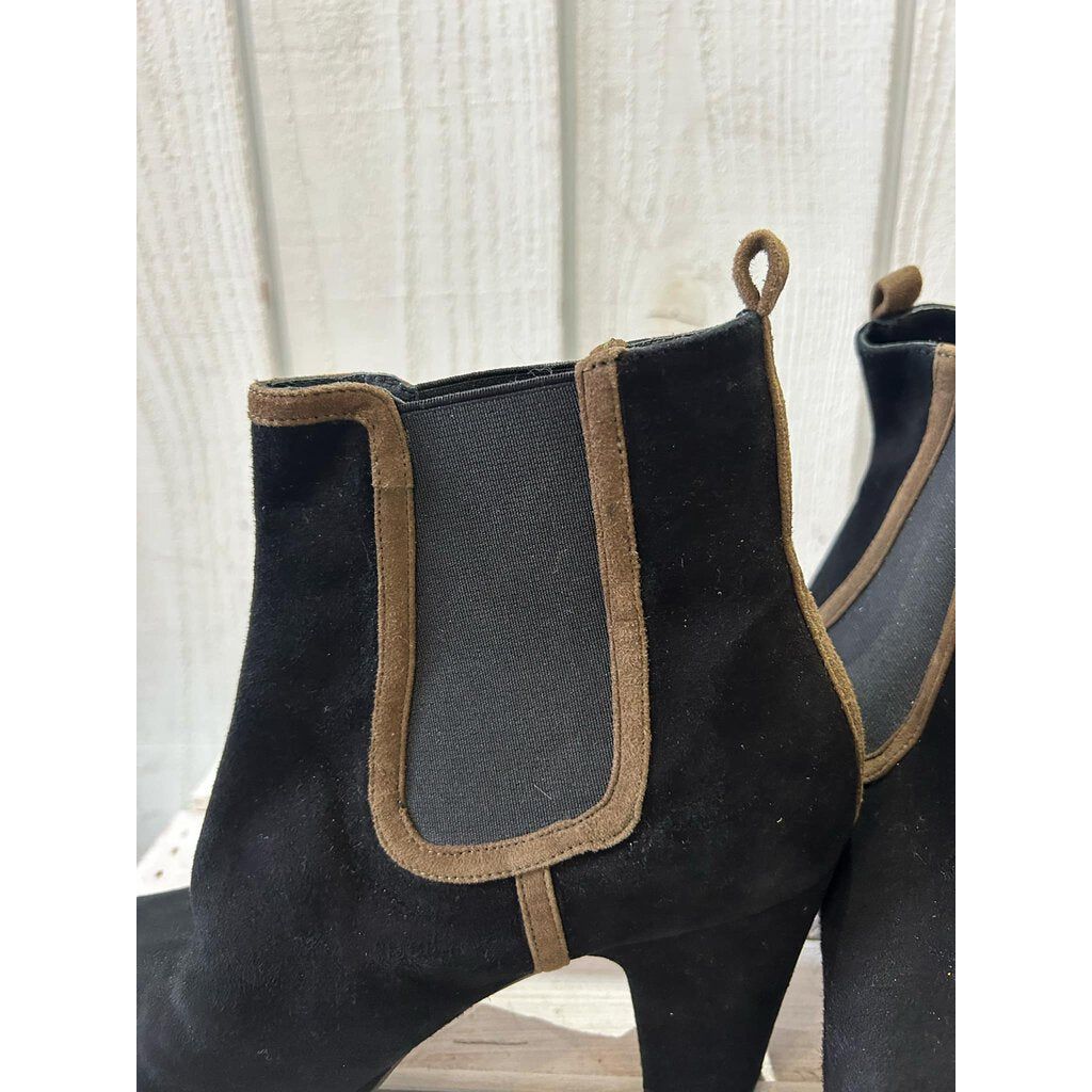 Audley Mid Heel Leather Booties - Size 36
