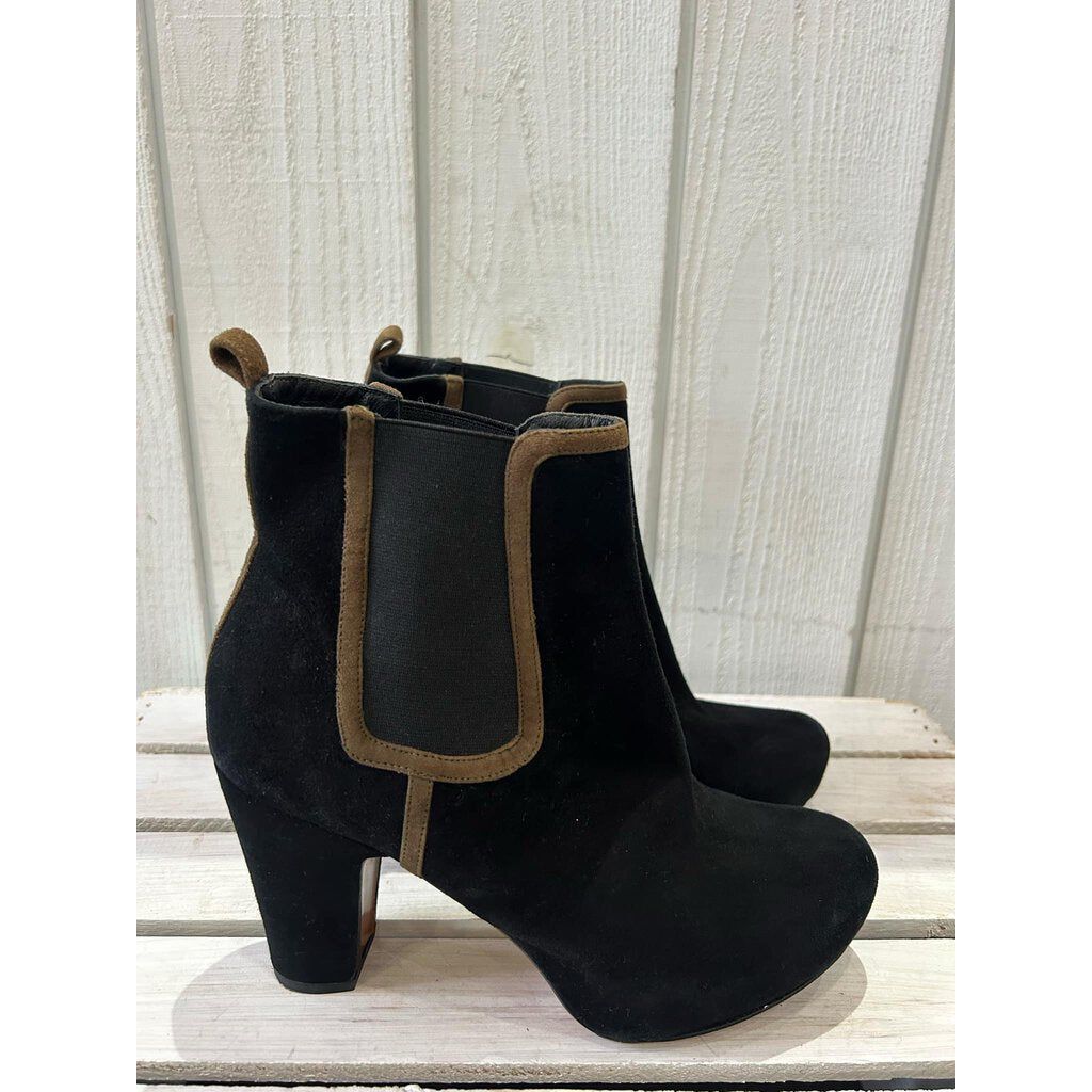 Audley Mid Heel Leather Booties - Size 36
