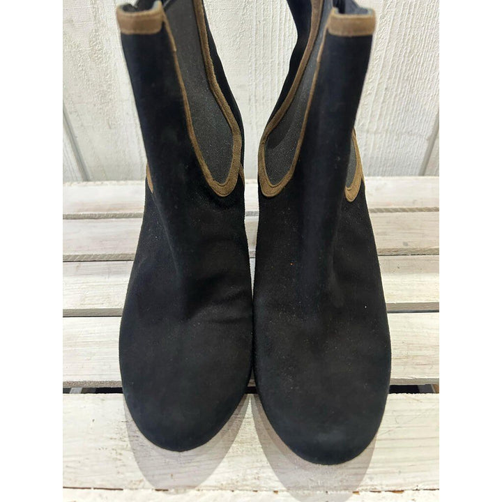 Audley Mid Heel Leather Booties - Size 36