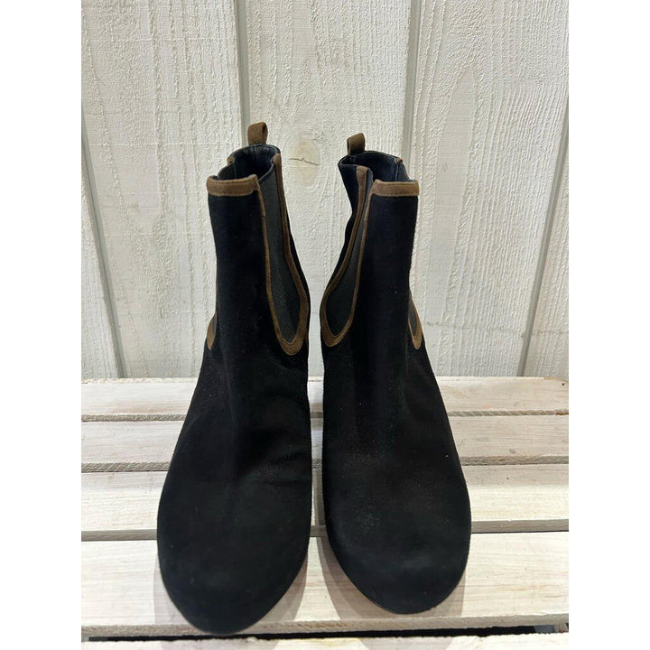 Audley Mid Heel Leather Booties - Size 36