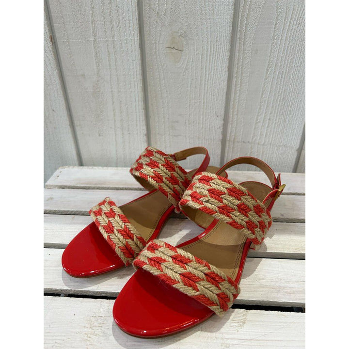 Tory Burch Lola Woven Flat Sandals - Size 9