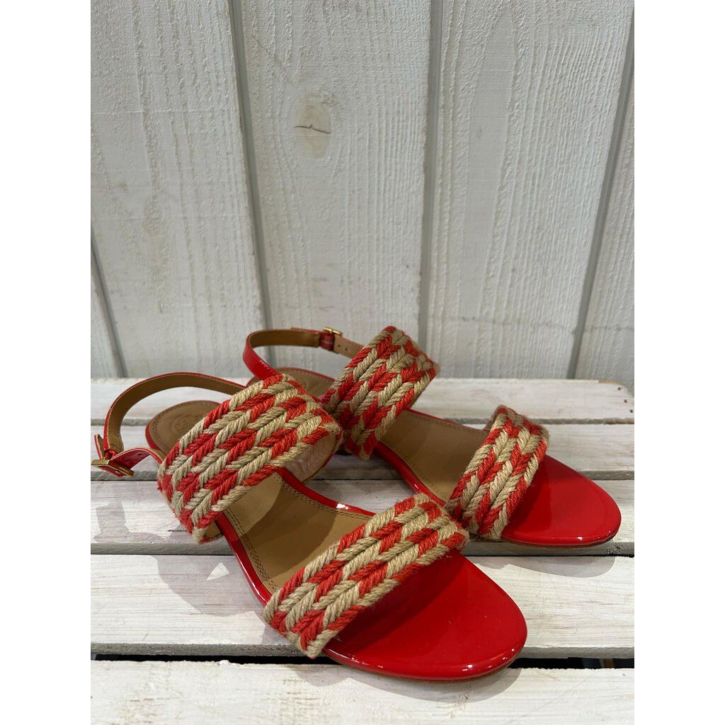 Tory Burch Lola Woven Flat Sandals - Size 9