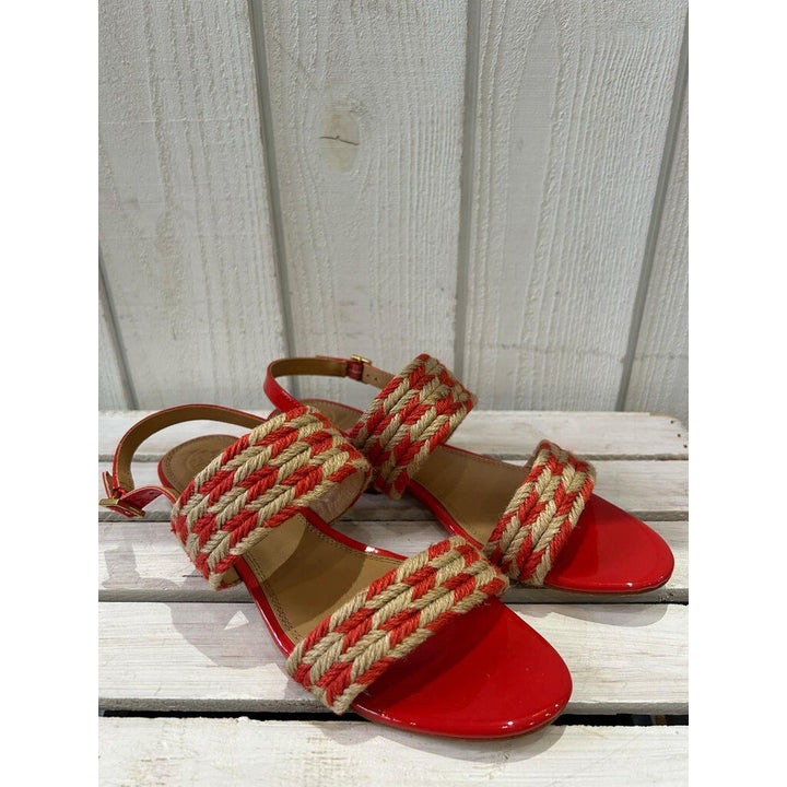 Tory Burch Lola Woven Flat Sandals - Size 9