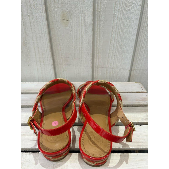 Tory Burch Lola Woven Flat Sandals - Size 9