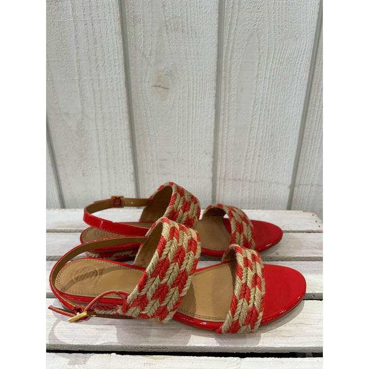 Tory Burch Lola Woven Flat Sandals - Size 9
