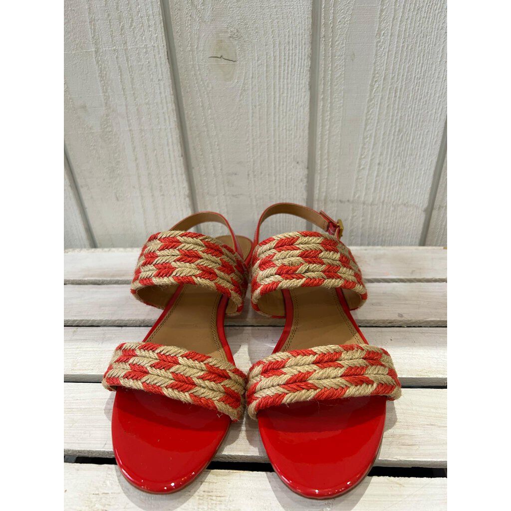 Tory Burch Lola Woven Flat Sandals - Size 9