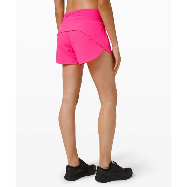 Lululemon Speed Up Short Long *4" Updated Fit in Pink Highlight - Size 12