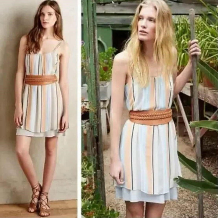 Dolan Left Coast Laurel NWT Anthropologie Striped Spaghetti Strap Slip Dress - Size Small