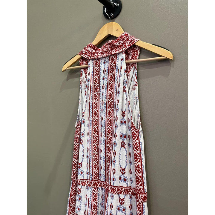 Saylor Halter Embroidered Maxi Dress - Size Small