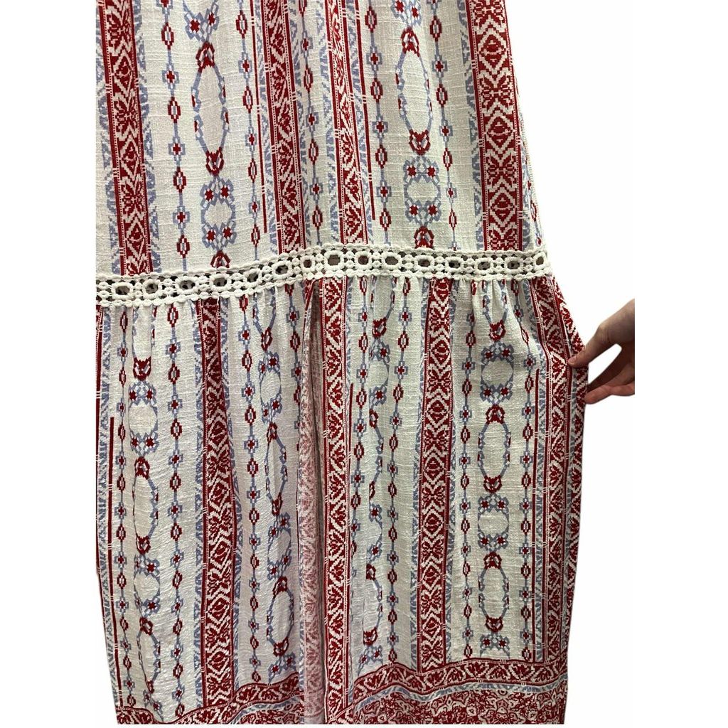 Saylor Halter Embroidered Maxi Dress - Size Small