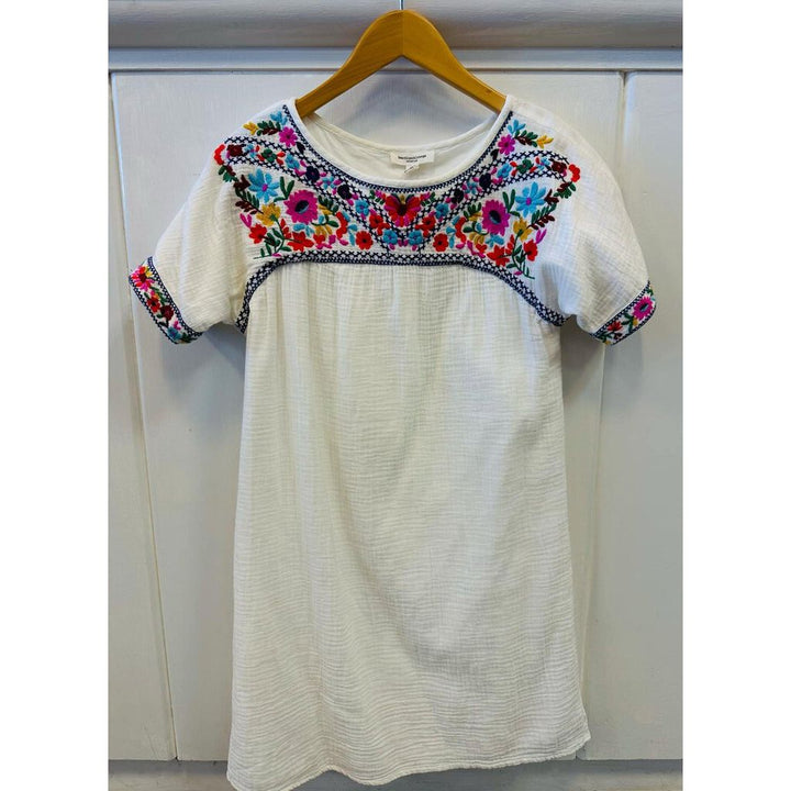 Beach Lunch Lounge Embroidered Floral Dress - Size XS