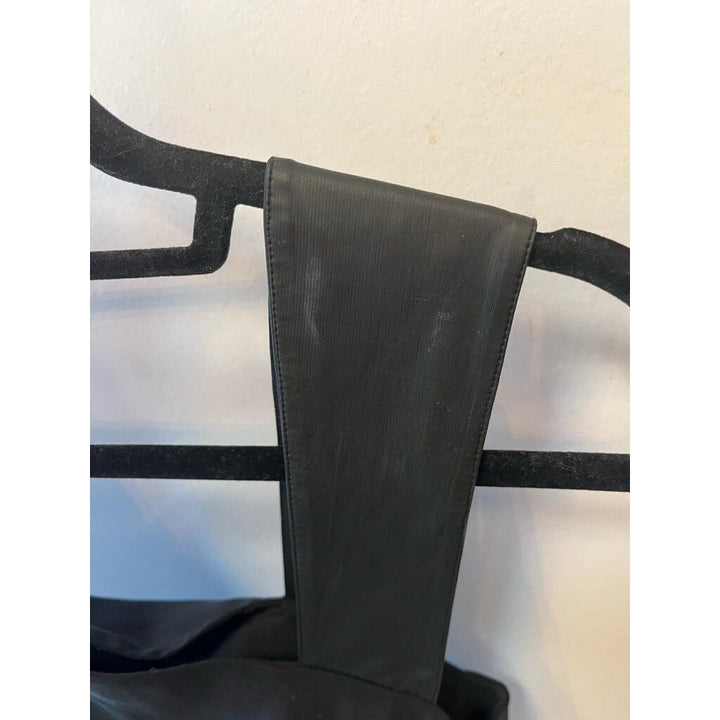 Helmut Lang Sleeveless Draped One Asymmetric Strap Black Dress - Size 8