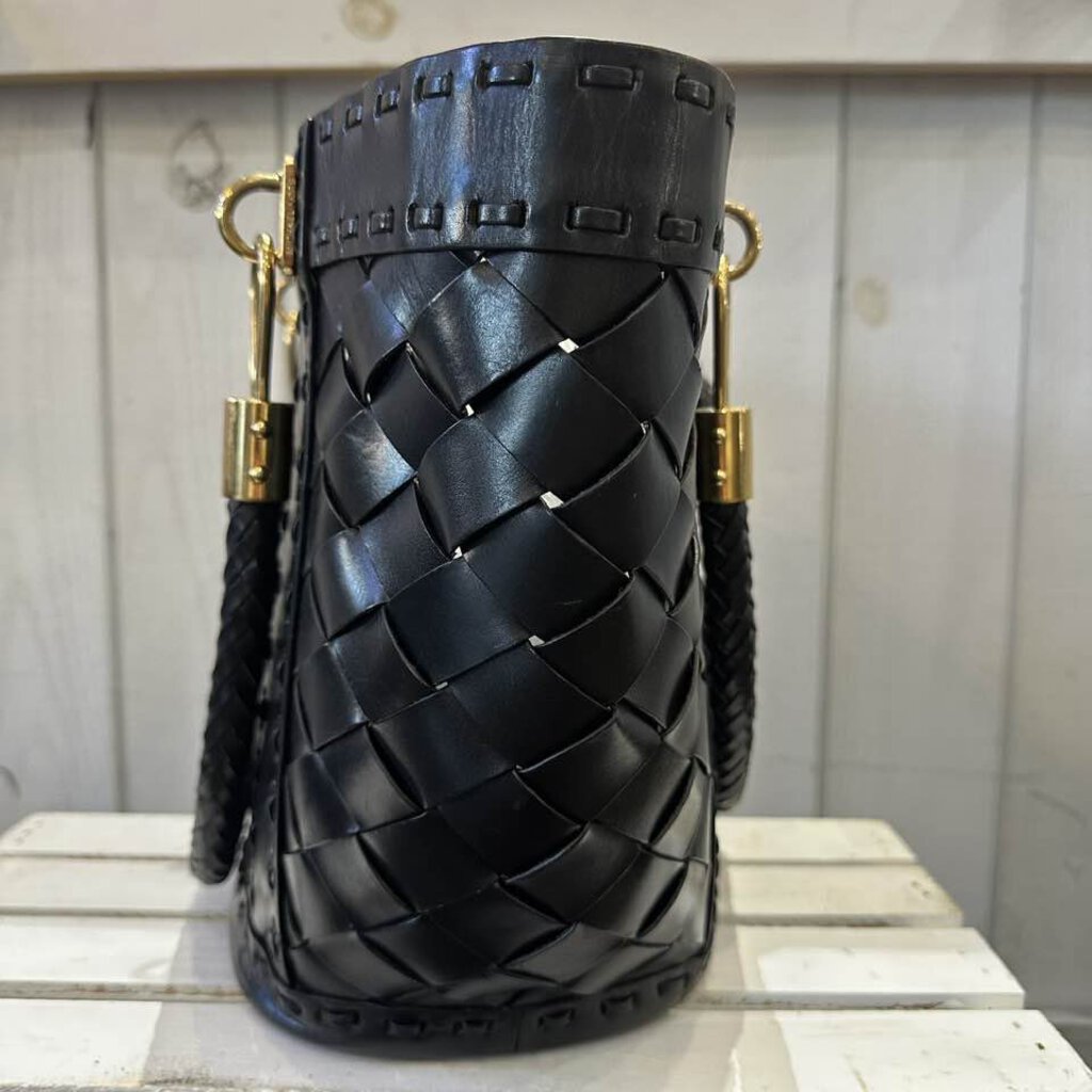 Michael Kors Woven Leather Santorini Tote