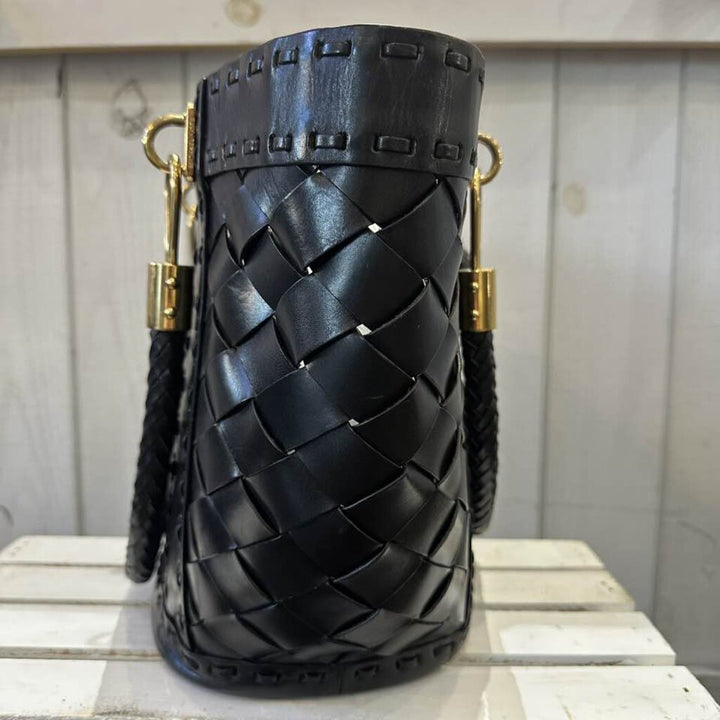 Michael Kors Woven Leather Santorini Tote