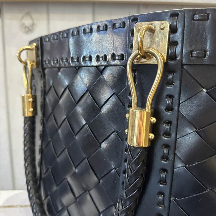 Michael Kors Woven Leather Santorini Tote