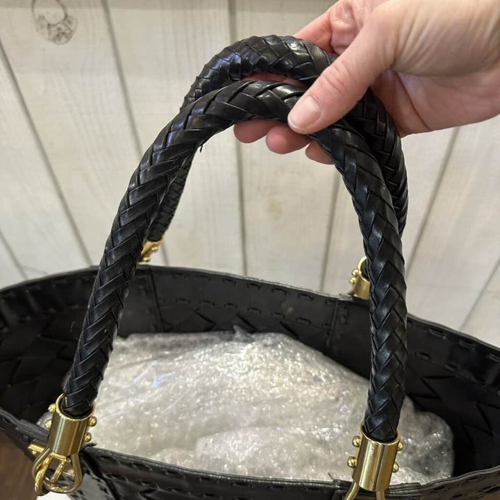 Michael Kors Woven Leather Santorini Tote