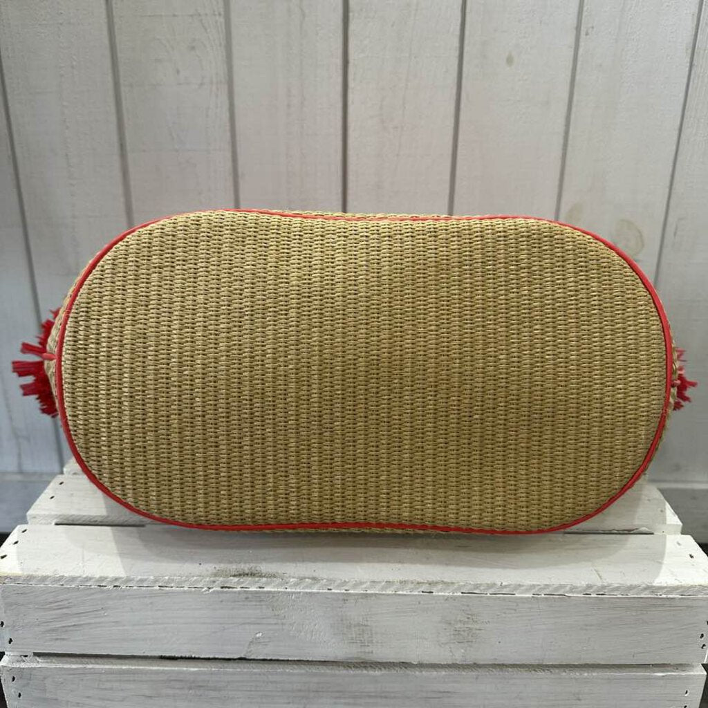 Kate Spade Woven Straw Fringe Tote