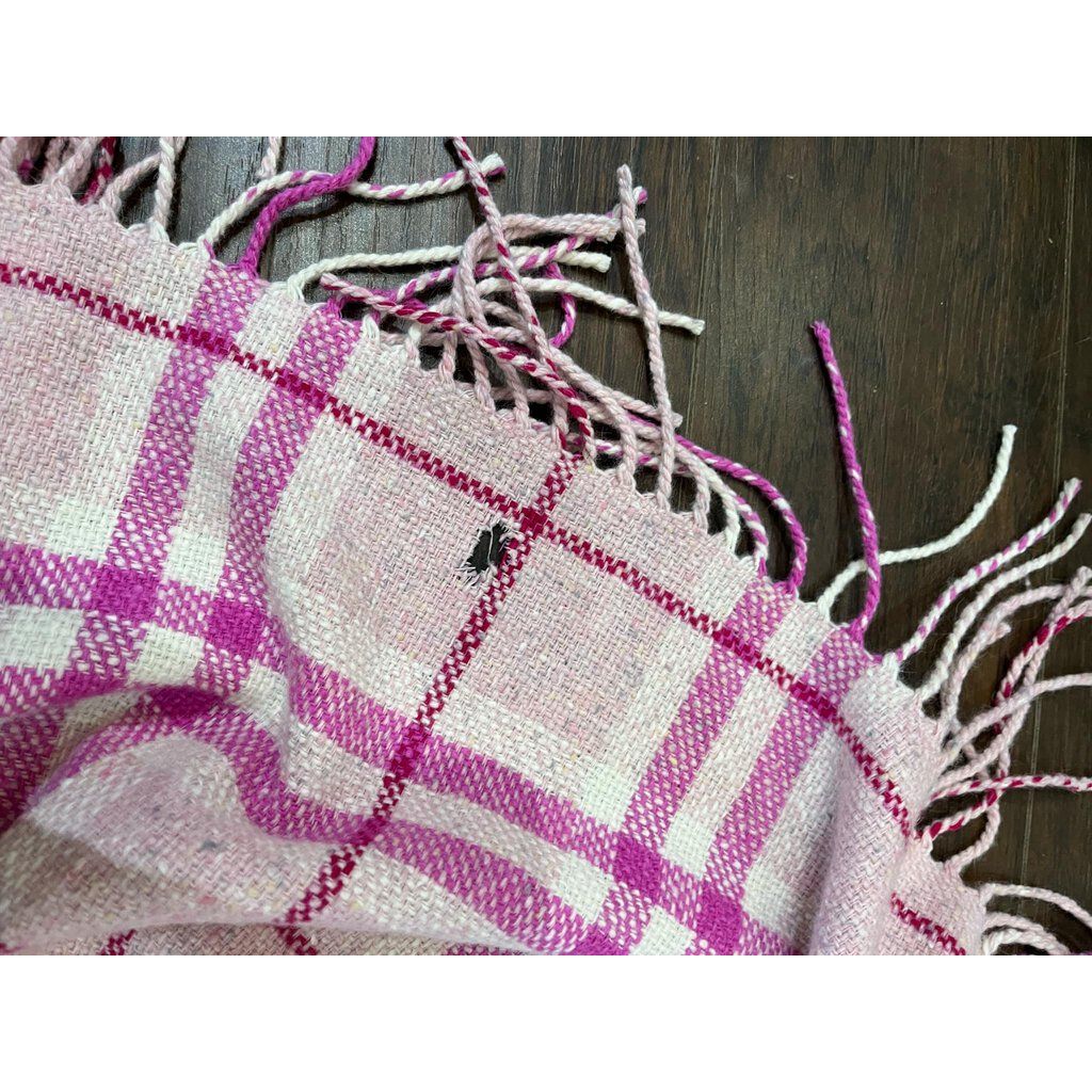 Burberry Wool Blend Fringe Pocketed Scarf