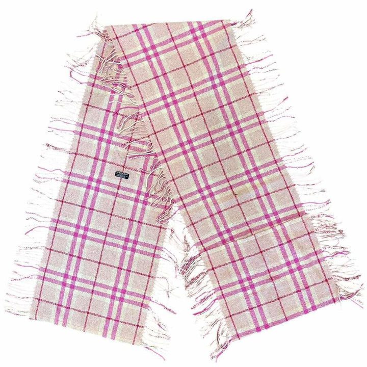 Burberry Wool Blend Fringe Pocketed Scarf