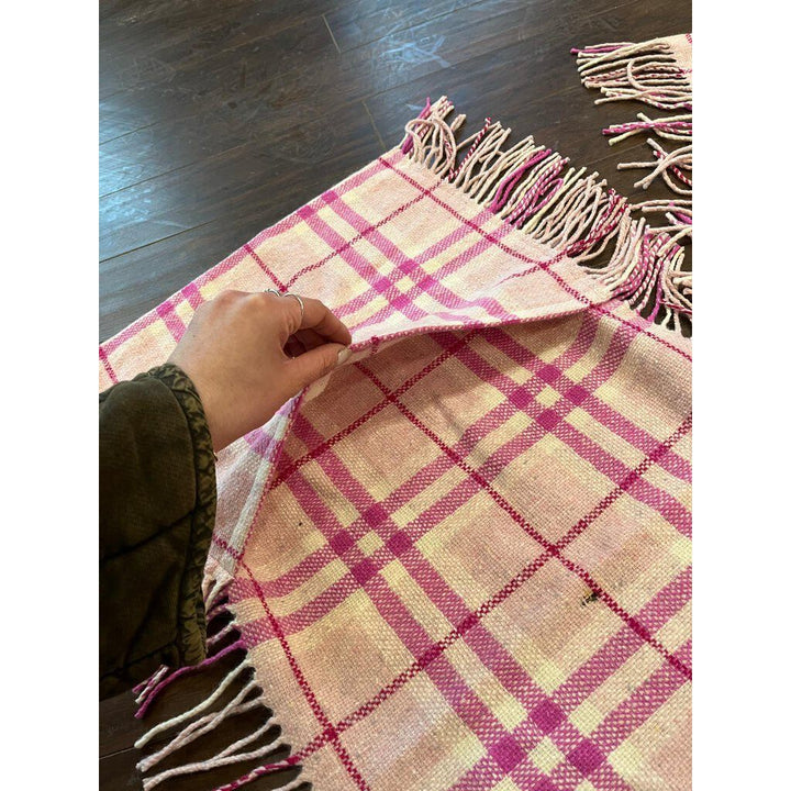 Burberry Wool Blend Fringe Pocketed Scarf