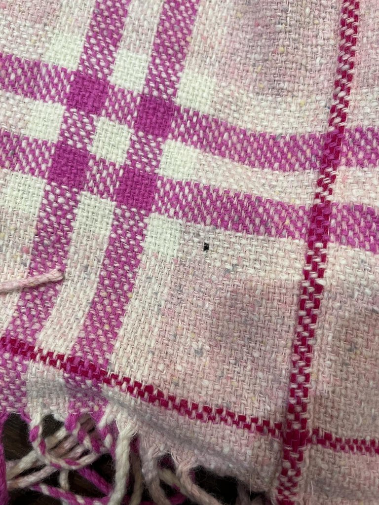 Burberry Wool Blend Fringe Pocketed Scarf