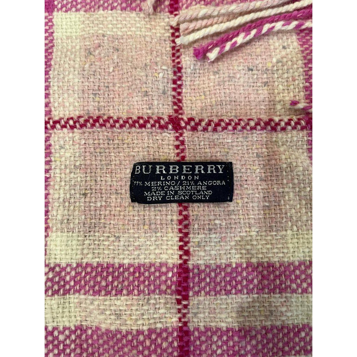 Burberry Wool Blend Fringe Pocketed Scarf