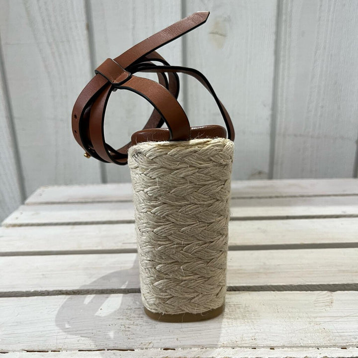 Frame Le Venice Espadrille Platform Wedge Sandal In Tobacco - Size 40