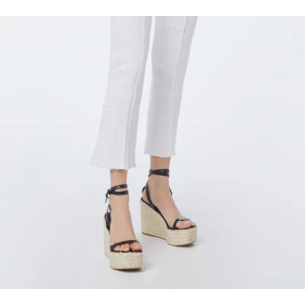 Frame Le Venice Espadrille Platform Wedge Sandal In Tobacco - Size 40